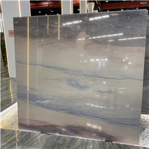 Good Quality Ocean Blue Quartzite Slab For Villa Hotel Decor