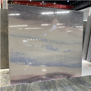 Good Quality Ocean Blue Quartzite Slab For Villa Hotel Decor