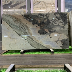 High Quality Admiral Blue Quartzite Slab For Villa Wall Tile