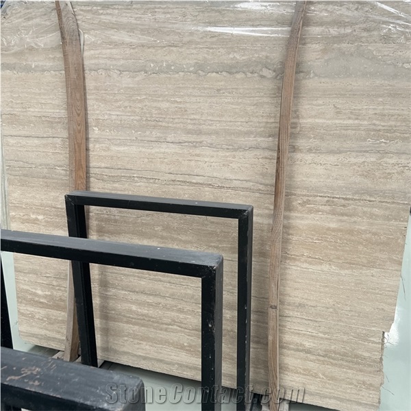 High Quality Silver Grey Travertine Slabs For Exterior Wall