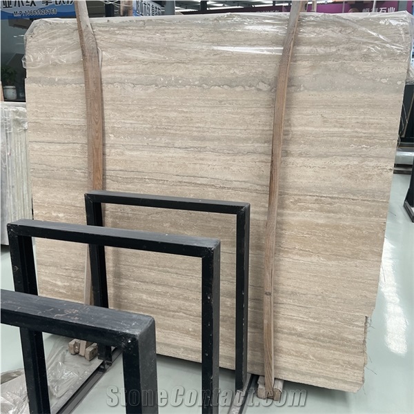 High Quality Silver Grey Travertine Slabs For Exterior Wall