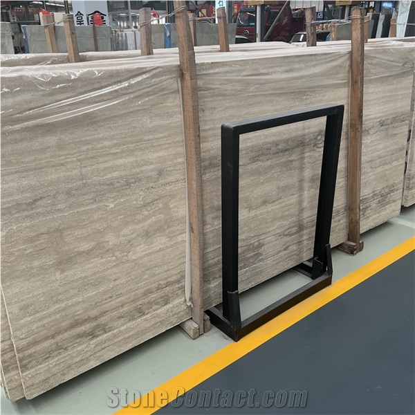 High Quality Silver Grey Travertine Slabs For Exterior Wall