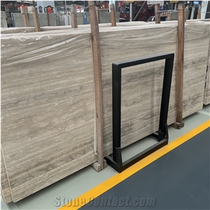 High Quality Silver Grey Travertine Slabs For Exterior Wall
