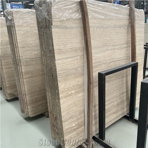 High Quality Silver Grey Travertine Slabs For Exterior Wall