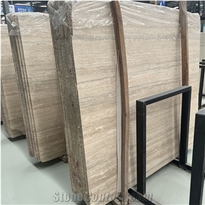 High Quality Silver Grey Travertine Slabs For Exterior Wall