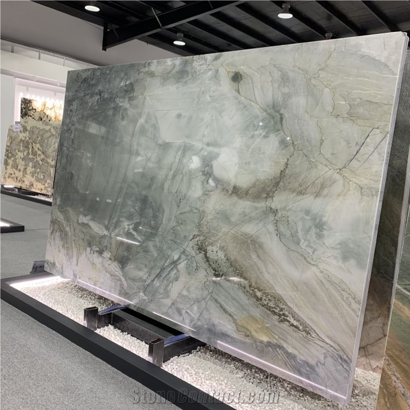 Natural Aquabella Quartzite Slab & Tile For Background Wall
