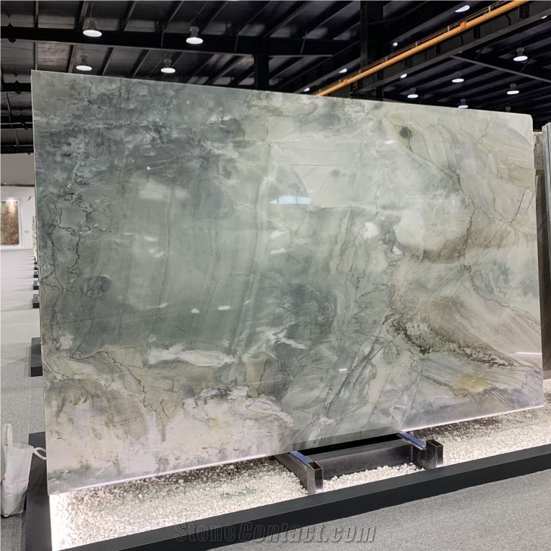 Natural Aquabella Quartzite Slab & Tile For Background Wall