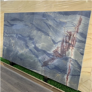 Natural Blue Azul Macaubas Quartzite Slabs For Villa Project