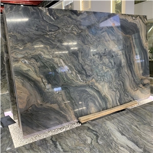 Natural Silk Road Quartzite Slabs For Wall Decor Floor Tiles