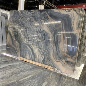 Natural Silk Road Quartzite Slabs For Wall Decor Floor Tiles