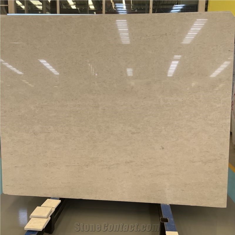 Natural Stone Beige Limestone Slab For Villa Wall Floor Tile