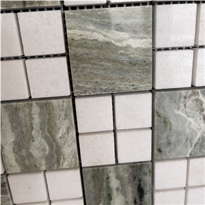 New Design Green Marble Mosaic Tiles For Backsplash Design