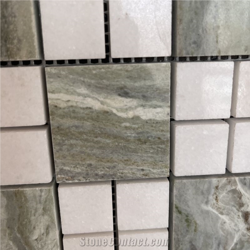 New Design Green Marble Mosaic Tiles For Backsplash Design