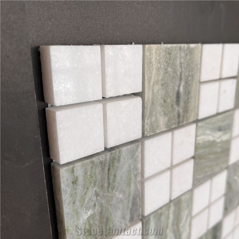 New Design Green Marble Mosaic Tiles For Backsplash Design