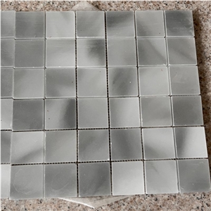 New Design Honed Grey Marble Mosaic Tile For Backsplash Wall