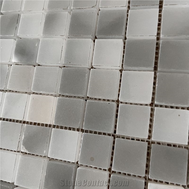 New Design Honed Grey Marble Mosaic Tile For Backsplash Wall