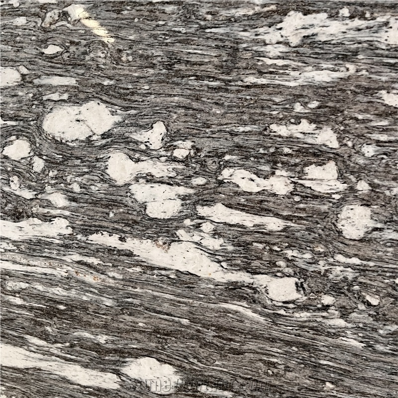 Polished Alps Snow Gneiss Slab For Home &Hotel Decor