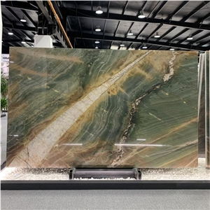 Polished Botanic Wave Quartzite Slabs For Home Decoration