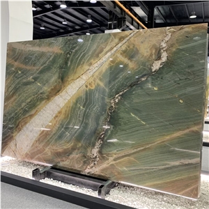 Polished Botanic Wave Quartzite Slabs For Home Decoration