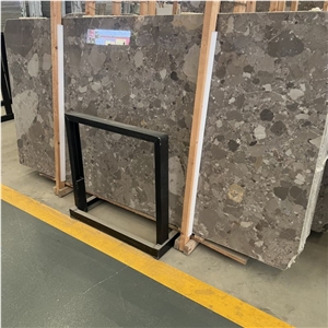 Polished Ceppo Grigio Conglomerate Slabs Floor Tiles