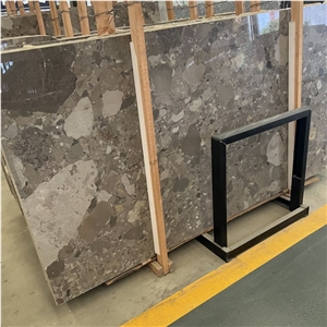 Polished Ceppo Grigio Conglomerate Slabs Floor Tiles