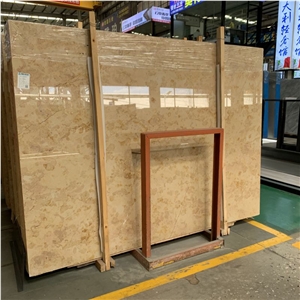 Polished Golden Rose Beige Marble Slab For Floor & Wall Tile