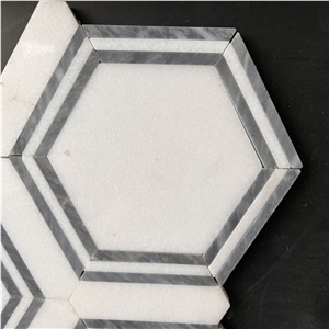 Polished New Design Hexagon Marble Mosaic Wall Tile For Sale