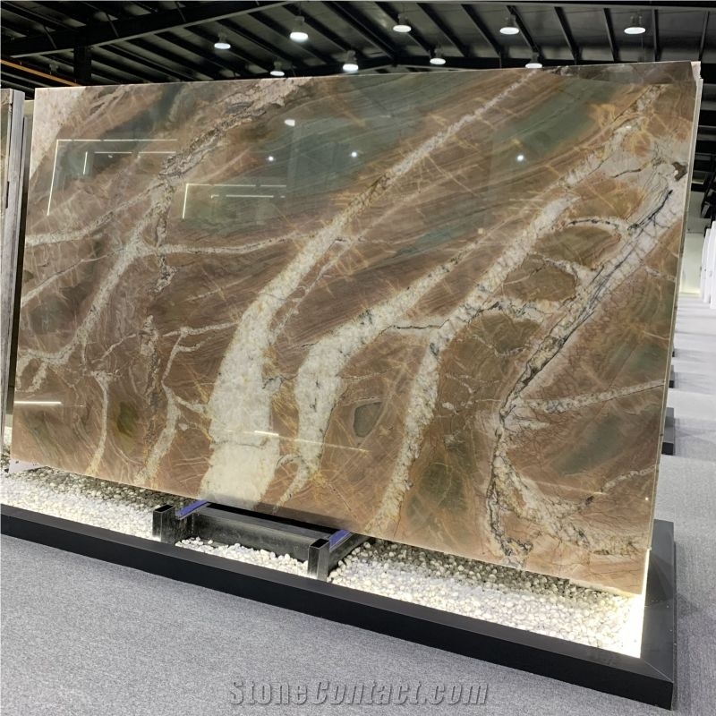 Polished Slabs Volupia Red Quartzite For Wall And Floor Tile