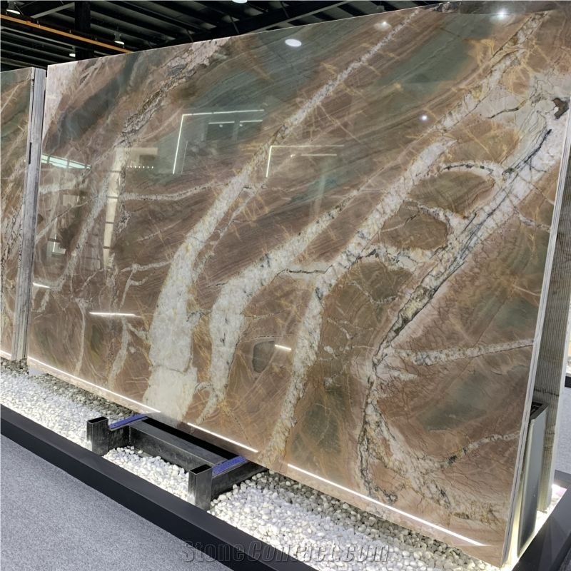 Polished Slabs Volupia Red Quartzite For Wall And Floor Tile