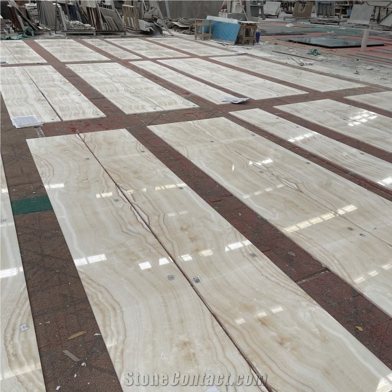 Polished White Tiger Onyx Slabs For Villla Wall Tiles Design
