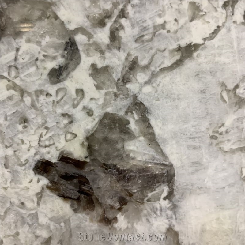 Snow Mountain Blue Granite Slabs For Bookmatch Wall Tiles