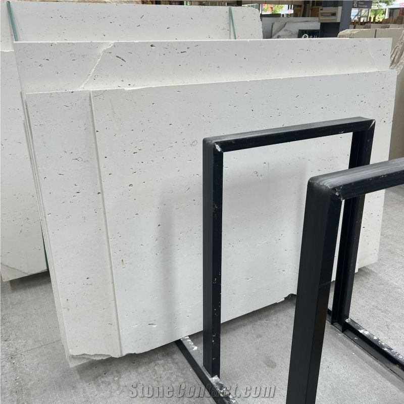 White Cheese Fontbelle Limestone Slab & Tile Wall Cladding