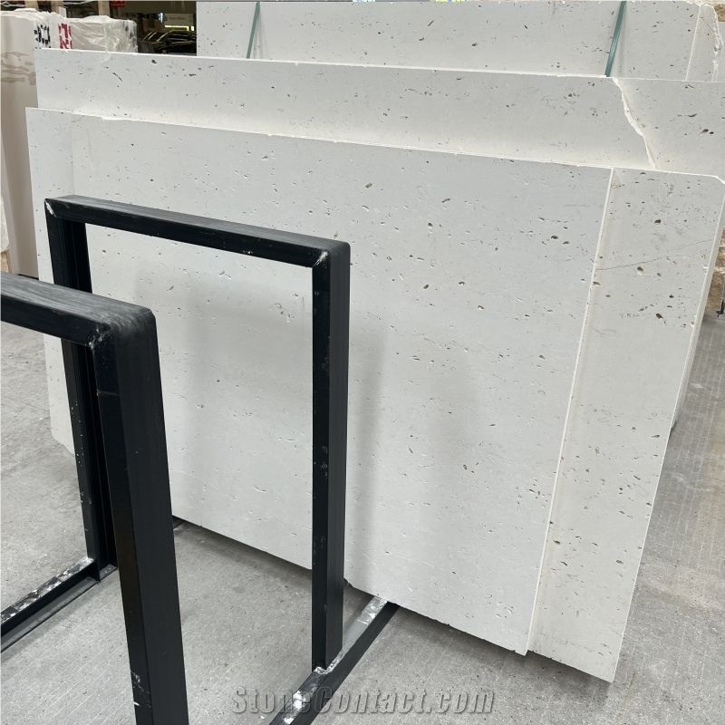 White Cheese Fontbelle Limestone Slab & Tile Wall Cladding