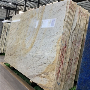 Yellow Kashmir Gold Granite Slabs For Home Flooring Tiles