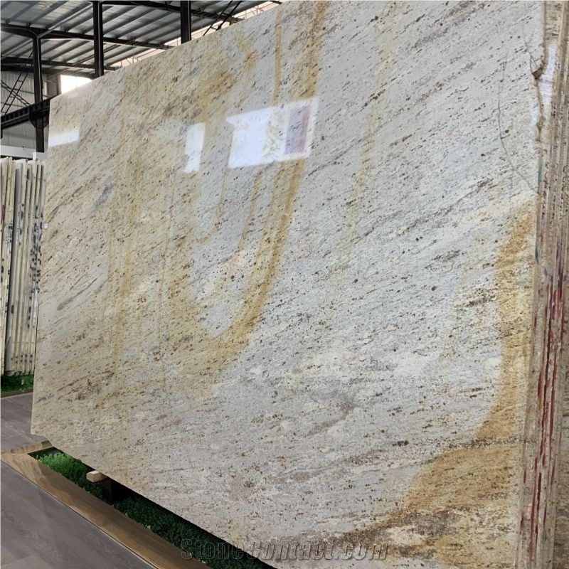 Yellow Kashmir Gold Granite Slabs For Home Flooring Tiles
