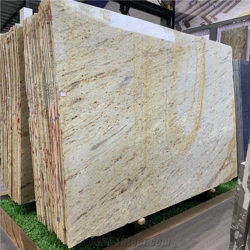 Yellow Kashmir Gold Granite Slabs For Home Flooring Tiles