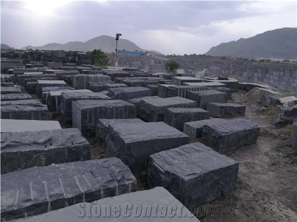 Black Galaxy Granite Blocks , Quarry  , India