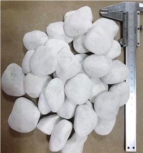 Tumbled Snow White Pebble Marble Tumbled Snow White Pebble Marble