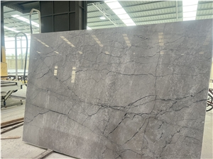 White Ribble Marble With Black Veins In Vietnam