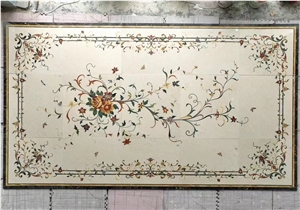 China Modern Design Marble Lobby Floor Waterjet Medallions
