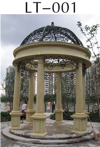 Landscaping Stone Gazebo Beige Sandstone Garden Dome Bower