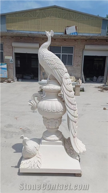 Large Marble Statue Stone White Jade Angel Garden Sculpture