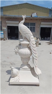Large Marble Statue Stone White Jade Angel Garden Sculpture