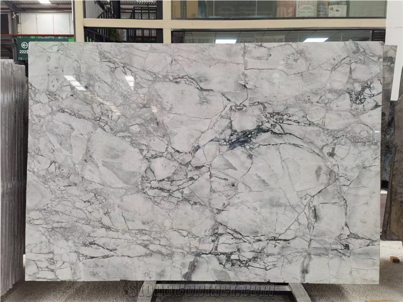 Luxury Brazil Grey Marble Slabs Stone Calacatta Grey Slab