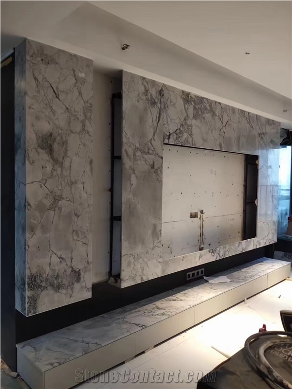 Luxury Brazil Grey Marble Slabs Stone Calacatta Grey Slab