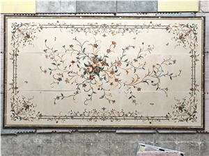 Marble Floor Waterjet Pattern Interior Lobby Floor Carpet