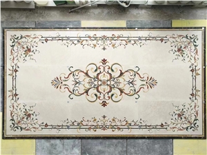 Marble Floor Waterjet Pattern Interior Lobby Floor Carpet