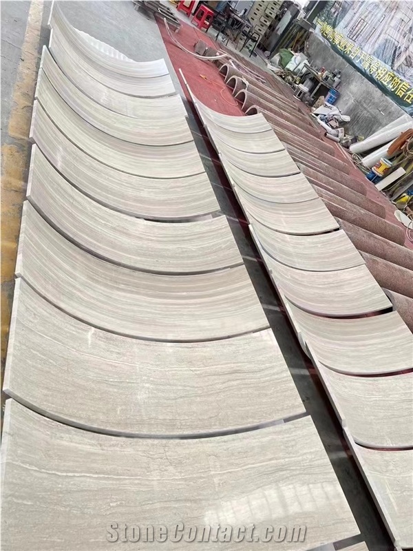 Marble Veneer Pillar Stone White Wood Architectural Column