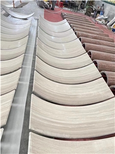 Marble Veneer Pillar Stone White Wood Architectural Column