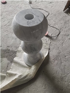 Marble Veneer Pillar Stone White Wood Architectural Column